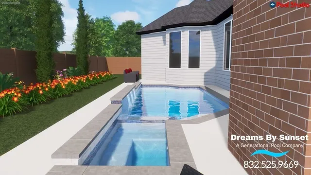 a view of swimming pool with a patio