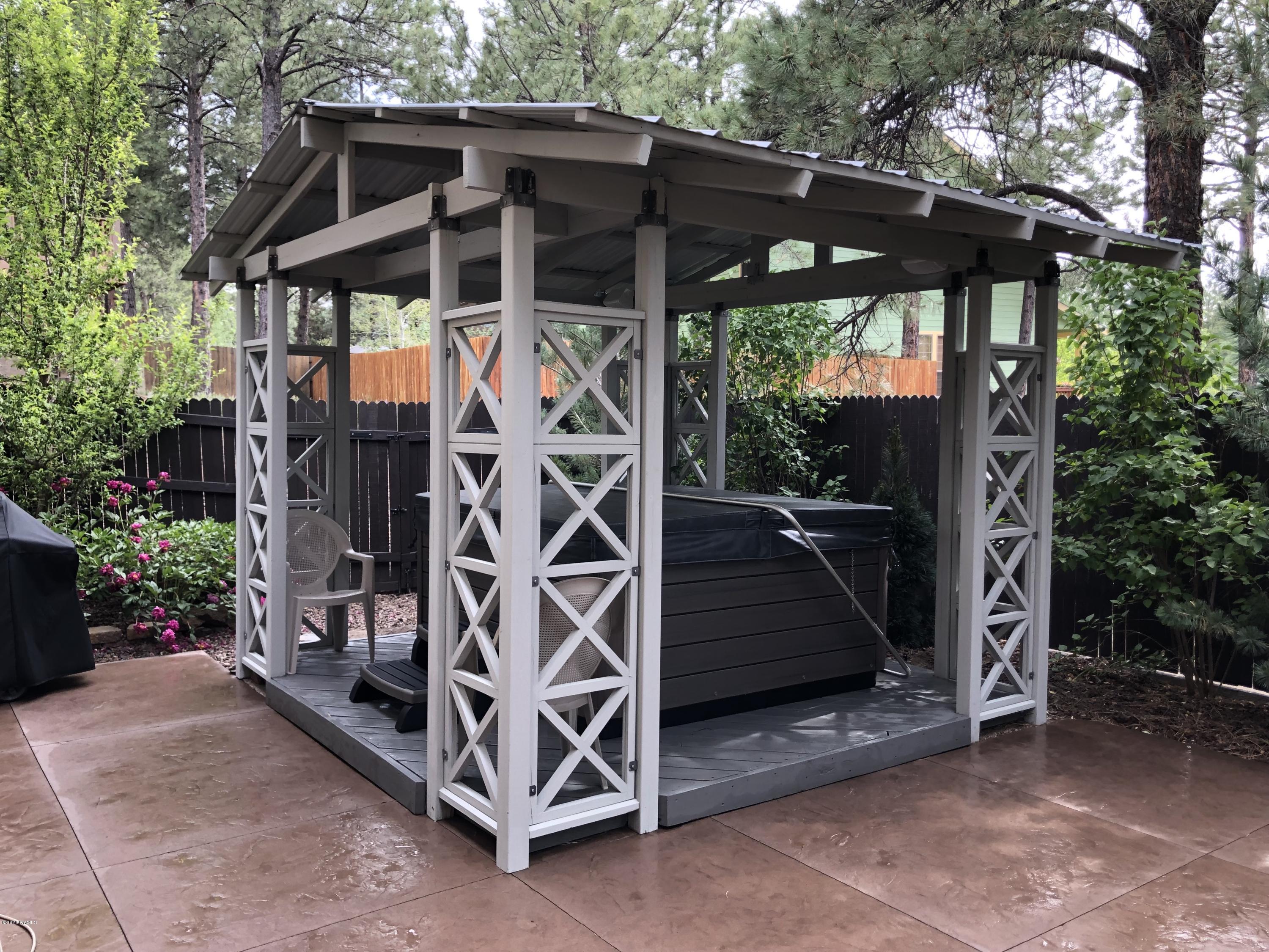 5003 South Pyrite Road Flagstaff, AZ 86005 - Photo 46 of 58 Hot Tub with Pergola