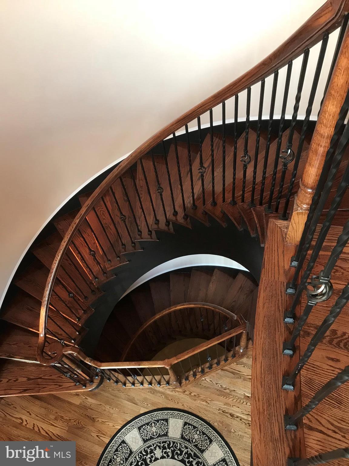 2620 Love Point Road Stevensville, MD 21666 - Photo 19 of 30 Custom Spiral Hardwood Staircase w/Wrought Iron