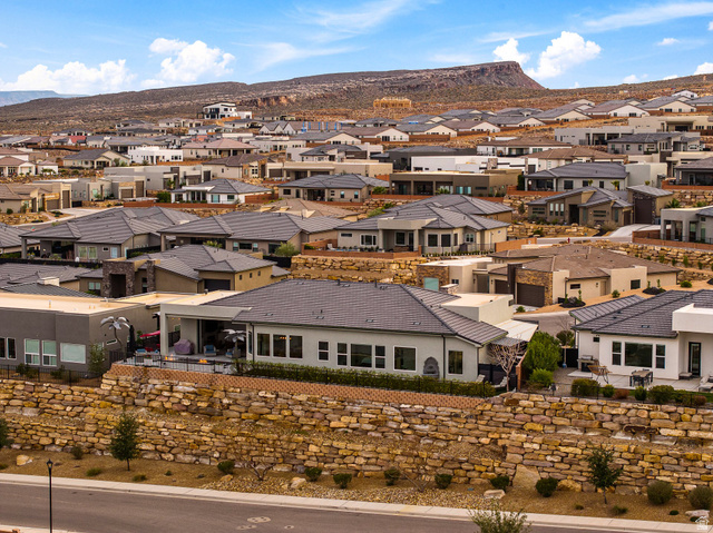 3022 West Sesia Way St. George, UT 84770 - Photo 18 of 52 Aerial perspective of suburban area featuring mountains
