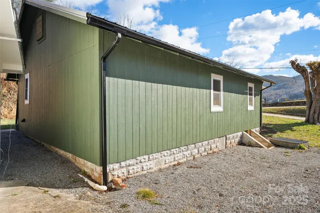 a backyard of a house