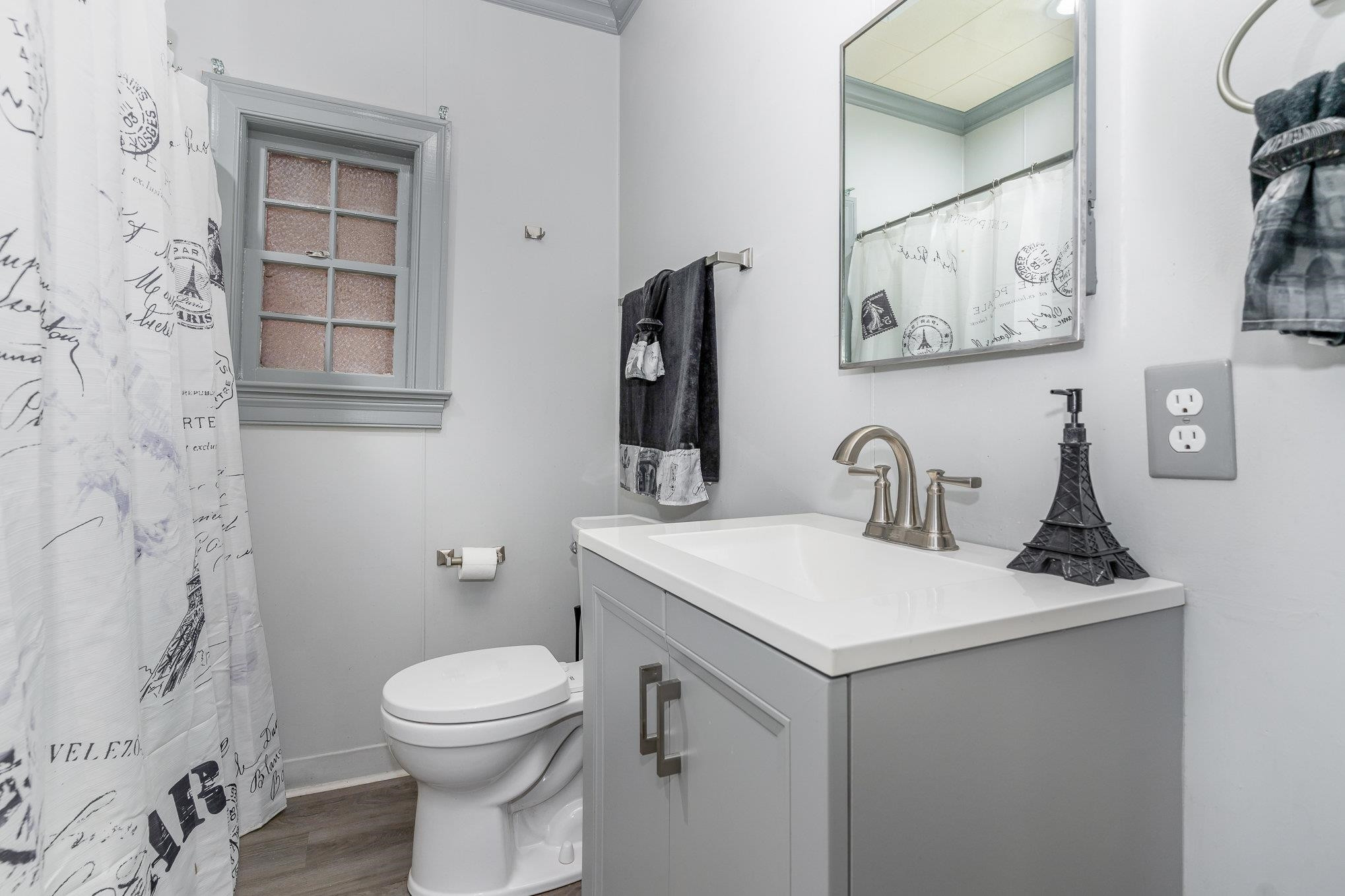 327 2nd Street Spring Hope, NC 27882 - Photo 12 of 20 a bathroom with a toilet sink and mirror