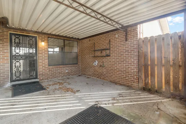 a view of a door of a house