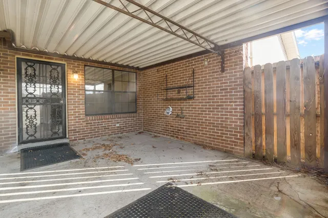 a view of a door of a house