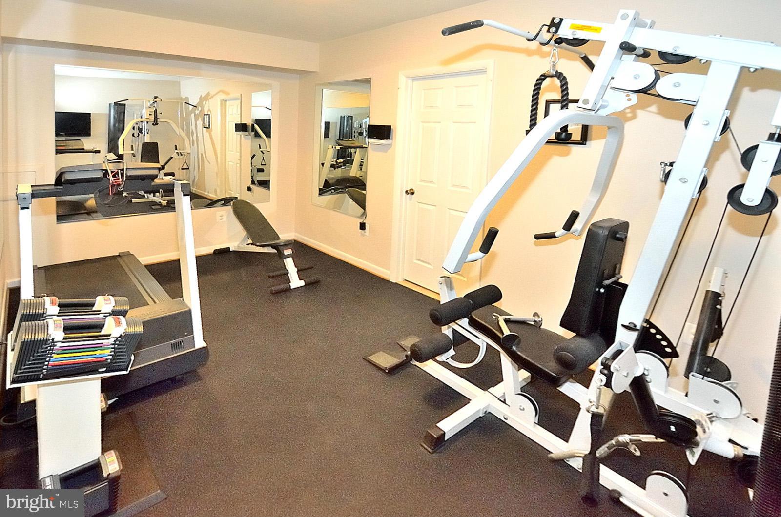 1283 Wedgewood Manor Way Reston, VA 20194 - Photo 22 of 27 wooden floor with gym equipment
