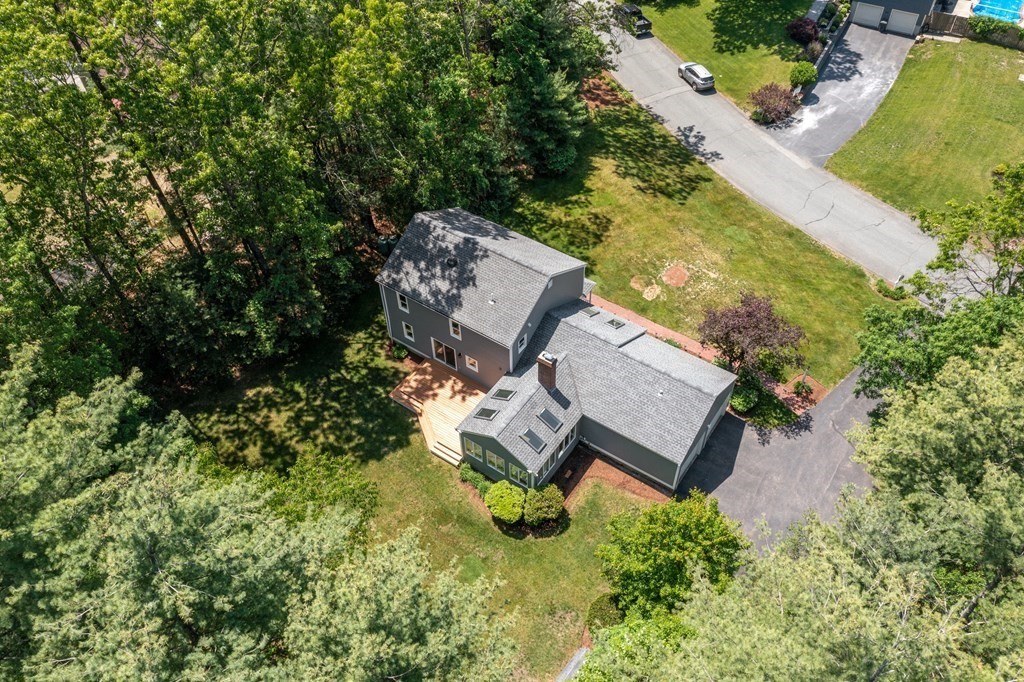 5 Thicket Circle Stow, MA 01775 - Photo 30 of 37 an aerial view of a house with garden