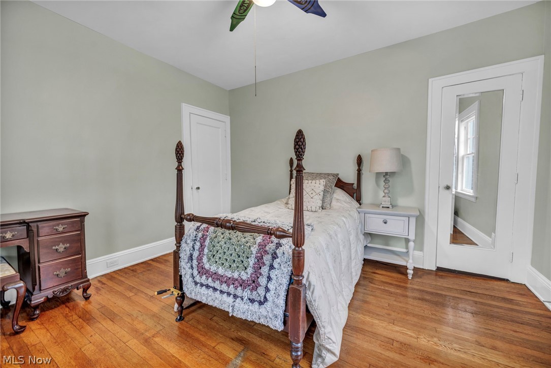 2914 Chadbourne Road Cleveland, OH 44120 - Photo 29 of 48 Bedroom featuring light hardwood / wood-style floors and ceiling fan