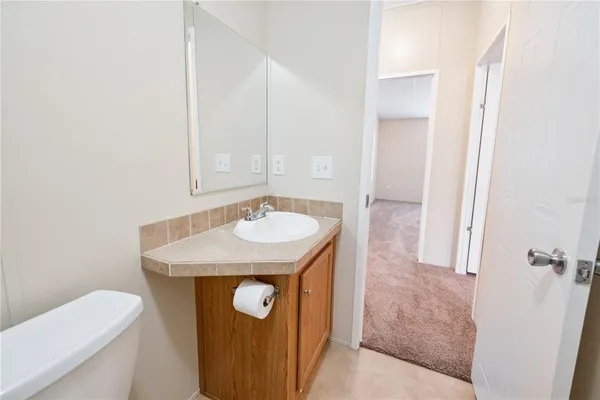 a view of a room that has a window in it