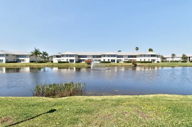 a view of a lake with houses