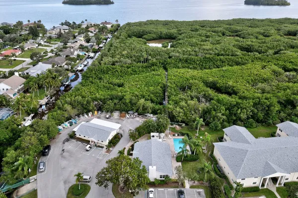 an aerial view of multiple house