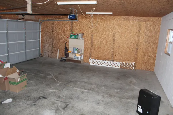 a blue door in front of a door