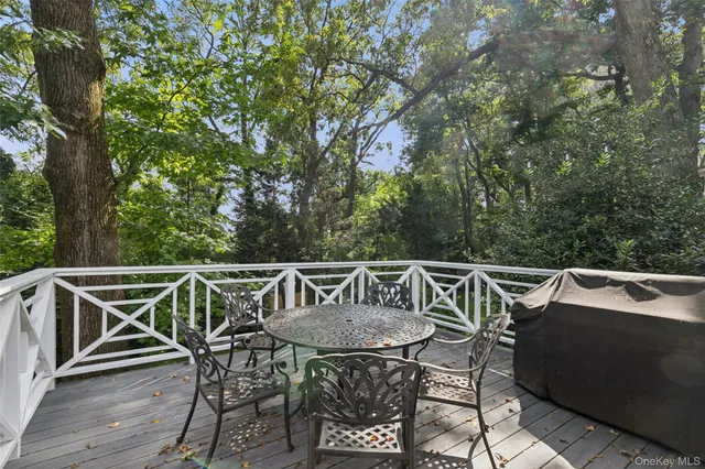 a view of balcony with furniture and stove