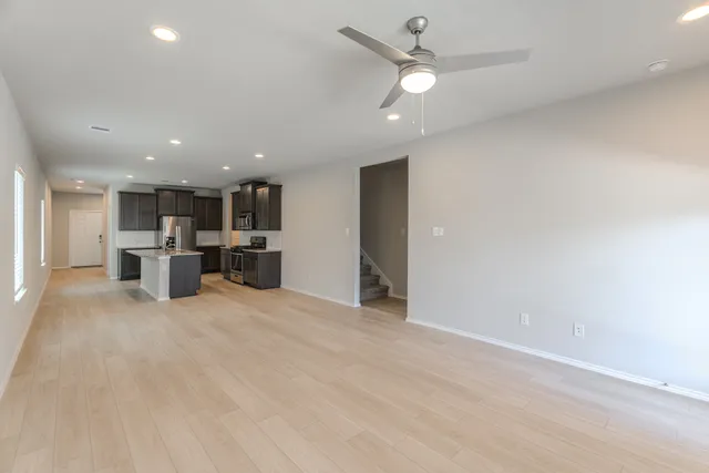 a view of kitchen and window