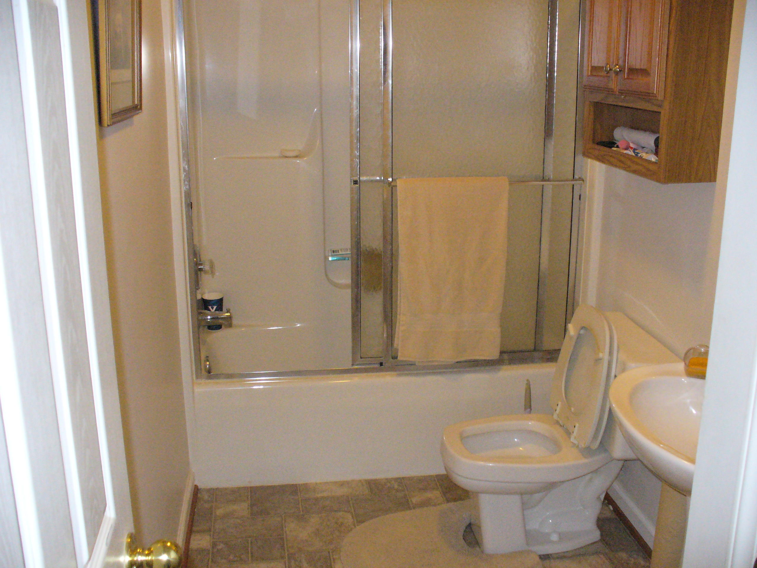 211 Oak Ridge Court Blue Ridge, VA 24064 - Photo 7 of 20 a bathroom with a sink a toilet and shower