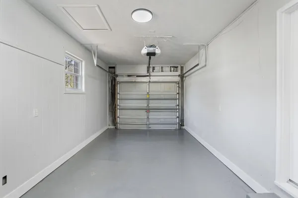 a view of room that has a grey walls