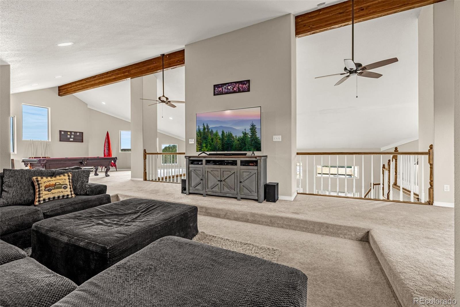 3115 Canyon Heights Road Pueblo, CO 81005 - Photo 25 of 44 a living room with furniture and a flat screen tv