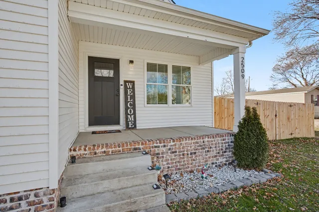 a front view of a house