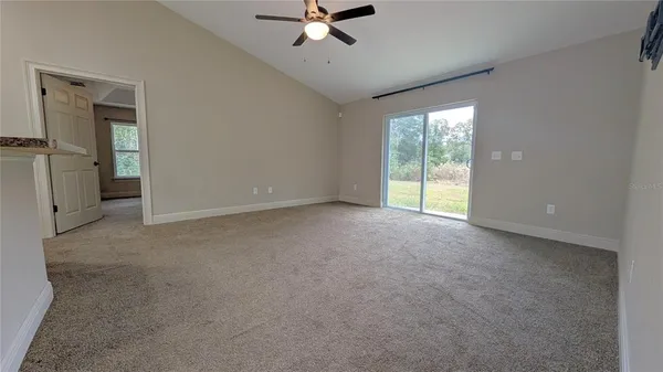an empty room with a window