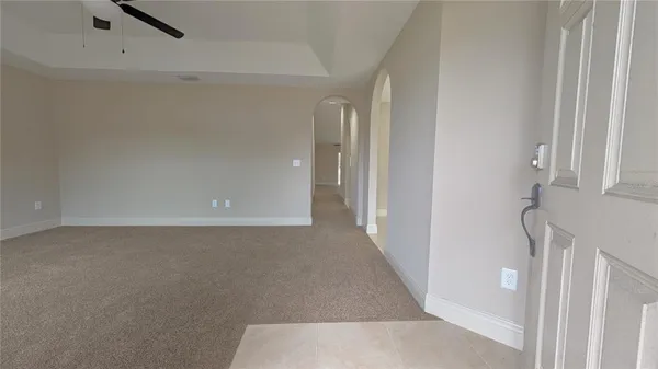 a view of a room that has a window