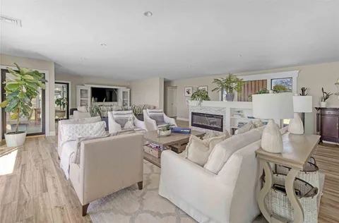 a bathroom with a shower sink double vanity and mirror
