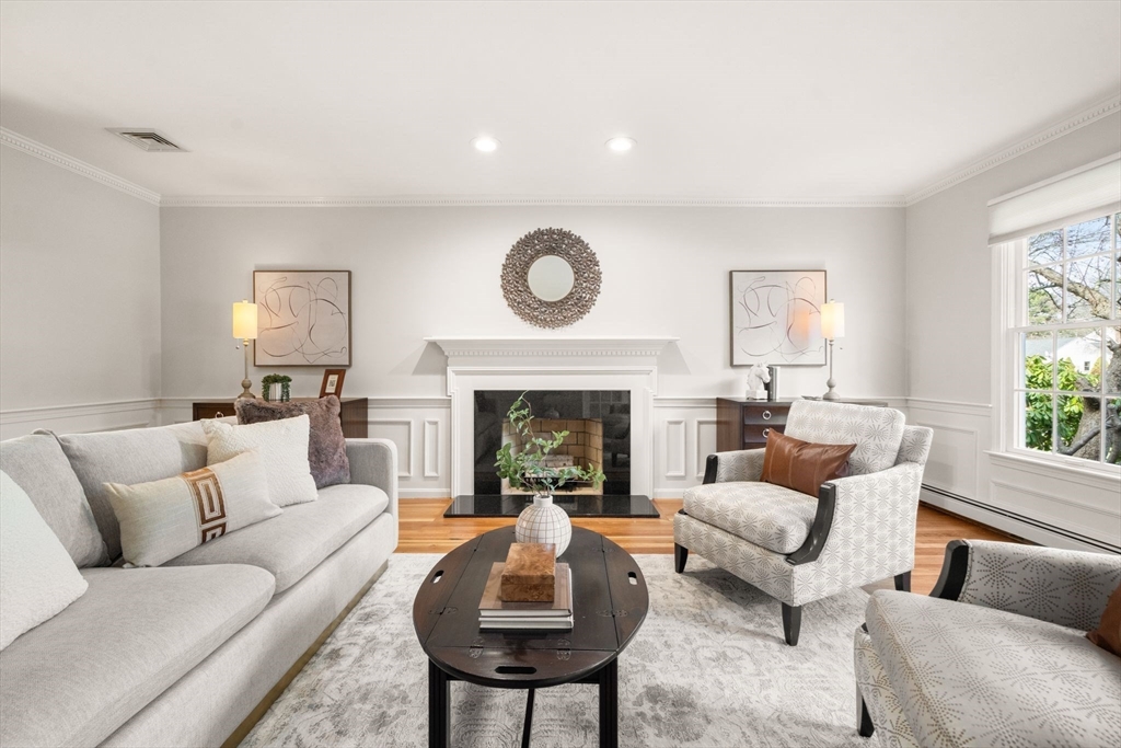 3 Eagle Drive North Reading, MA 01864 - Photo 5 of 42 a living room with furniture and a fireplace