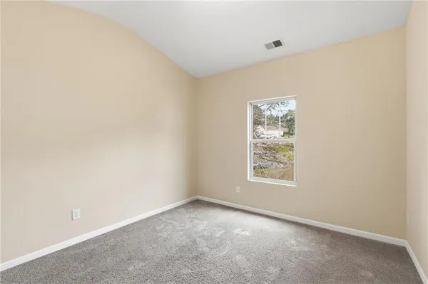 an empty room with a window