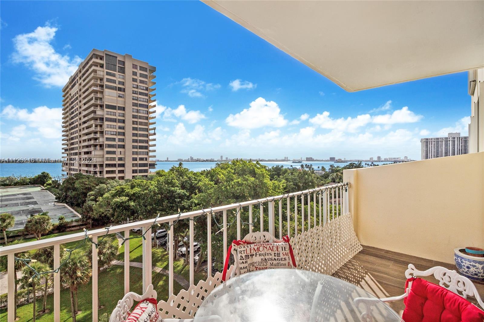 11111 Biscayne Boulevard, Unit 7C Miami, FL 33181 - Photo 12 of 18 a view of balcony with furniture