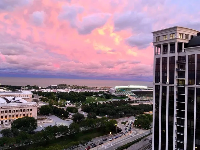 a view of a sky from a balcony