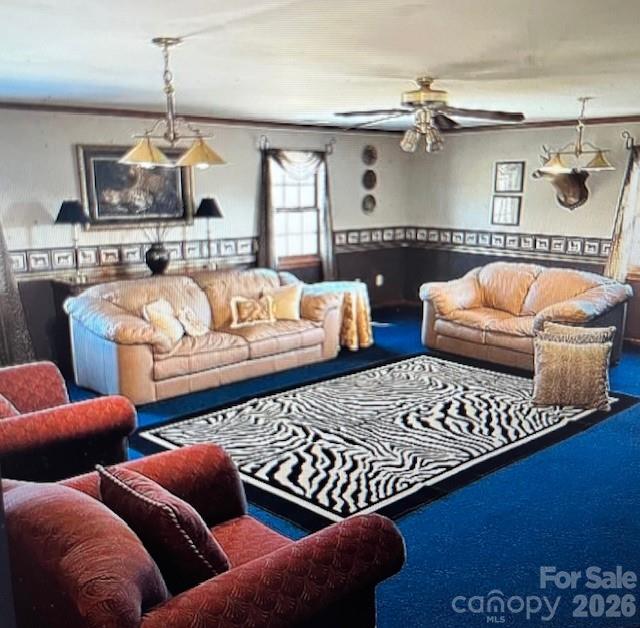 40659 Ridenhour Road Richfield, NC 28137 - Photo 15 of 25 a living room with furniture and a fireplace