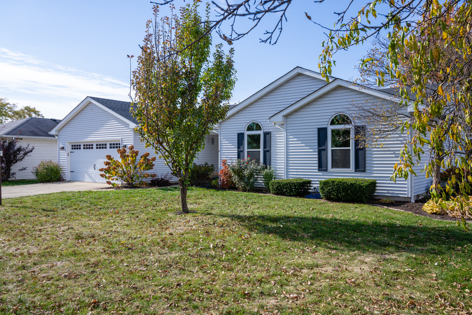 a house view with a garden space