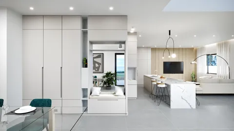 a view of a livingroom with furniture and window