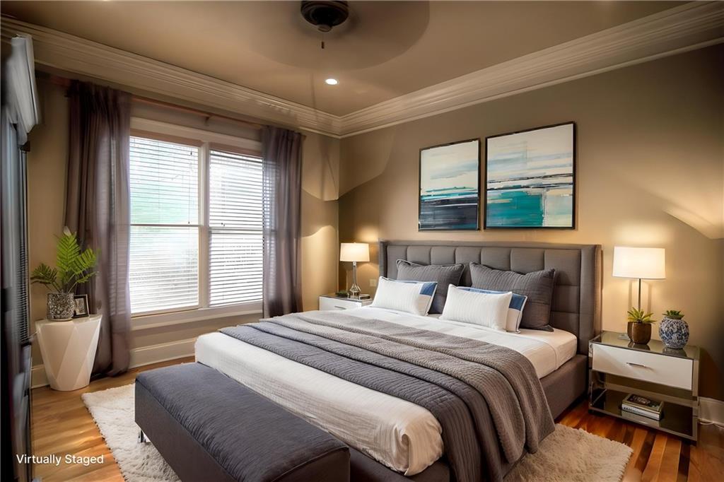 1620 High Trail Southeast Atlanta, GA 30339 - Photo 13 of 17 a bedroom with a large bed and a large window