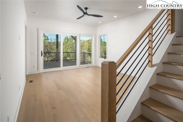 a view of an entryway with staircase