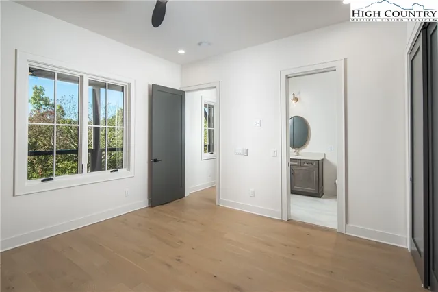 a view of empty room with windows