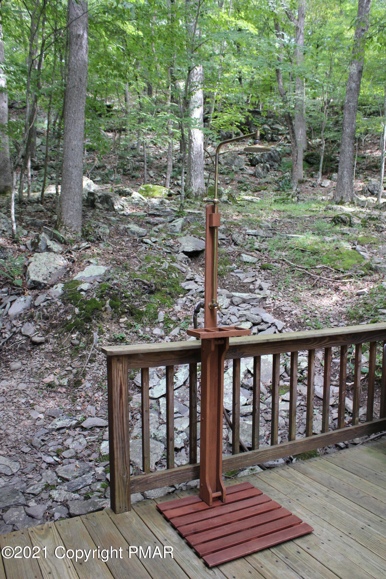 4208 Winchester Way Bushkill, PA 18324 - Photo 39 of 44 a view of wooden door and a bench