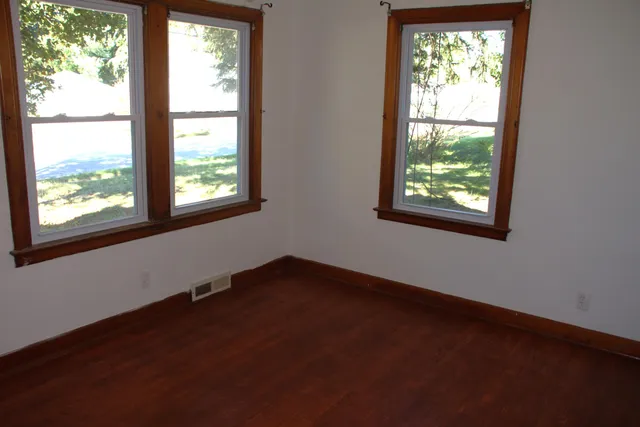 an empty room with a window