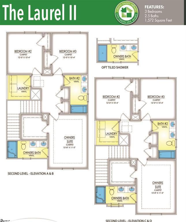 256 Brown Circle Easley, SC 29642 - Photo 3 of 3 Explore this detailed floor plan showcasing diverse layouts for flexible living spaces.