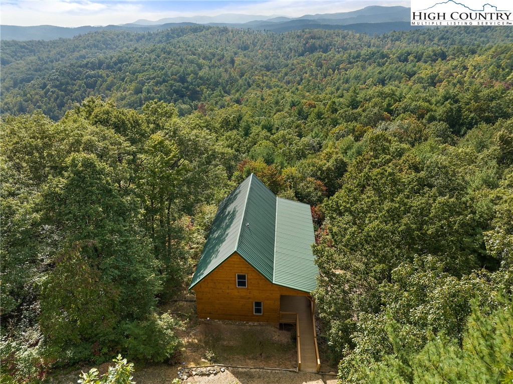 4923 Staghorn Road Purlear, NC 28665 - Photo 41 of 49 an aerial view of a house with a yard and trees