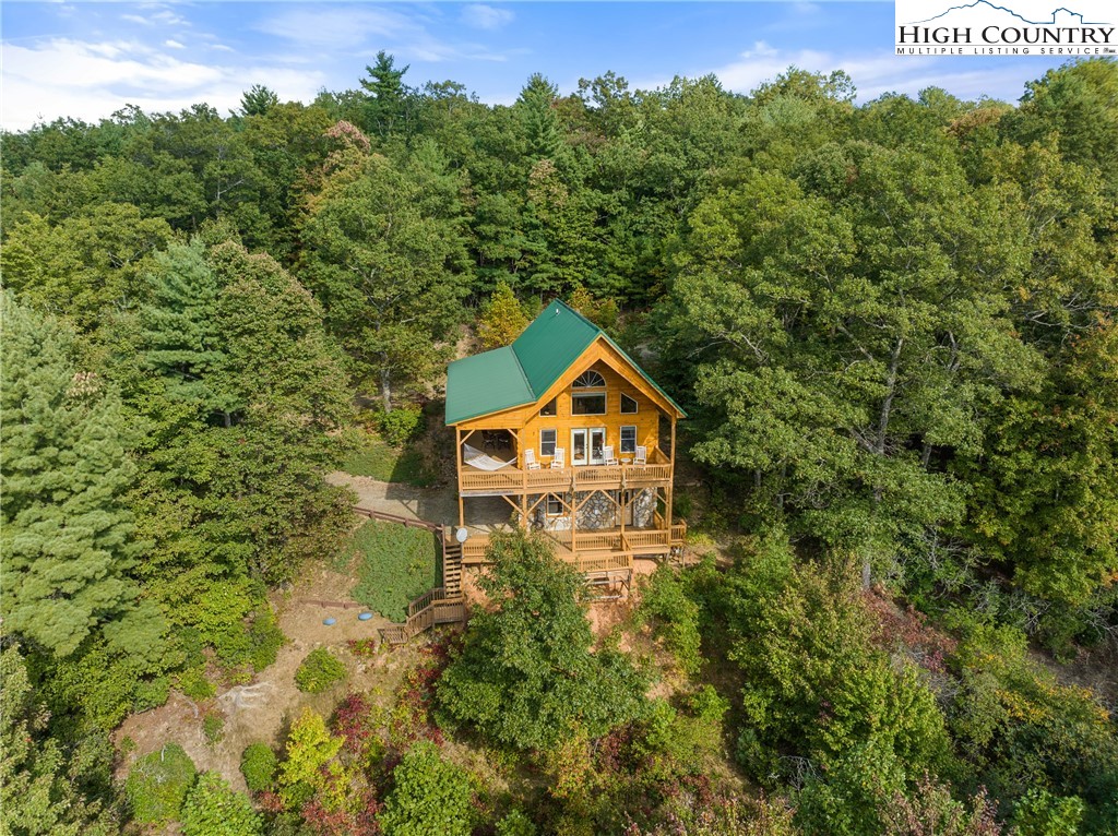 4923 Staghorn Road Purlear, NC 28665 - Photo 42 of 49 a bird view of a house with a yard