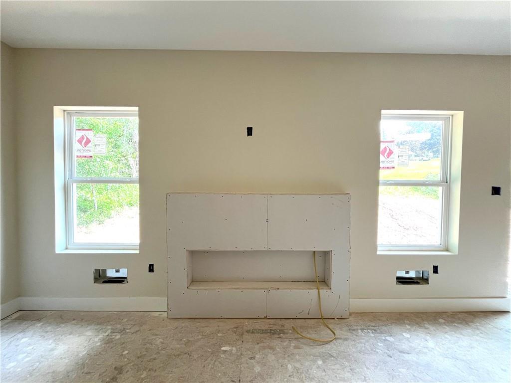 5261 Turner Road Gibsonia, PA 15044 - Photo 20 of 35 Windows in the Family Room that Flank the Modern Electric Fireplace