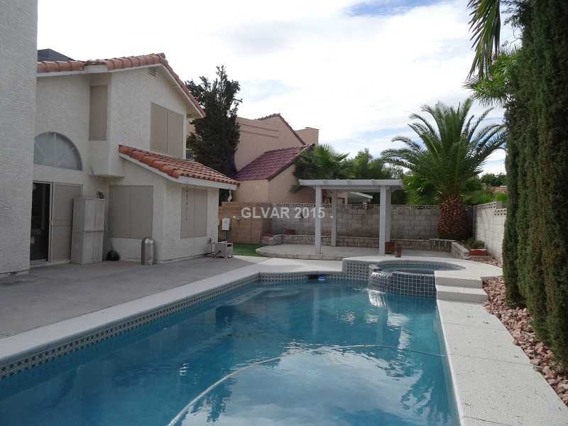 2800 Mirage Road Henderson, NV 89074 - Photo 31 of 35 Exterior Back. Back of House. Pool, spa and covered patio.