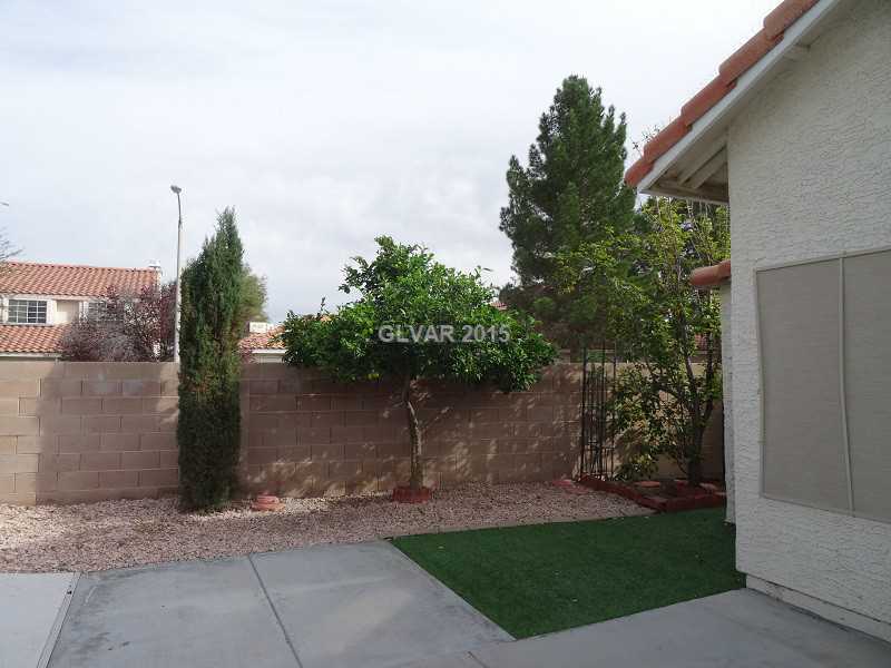 2800 Mirage Road Henderson, NV 89074 - Photo 35 of 35 Yard/Garden. Fruit trees. You can t see it but there is a storage room on the side of the house. Artificial grass.