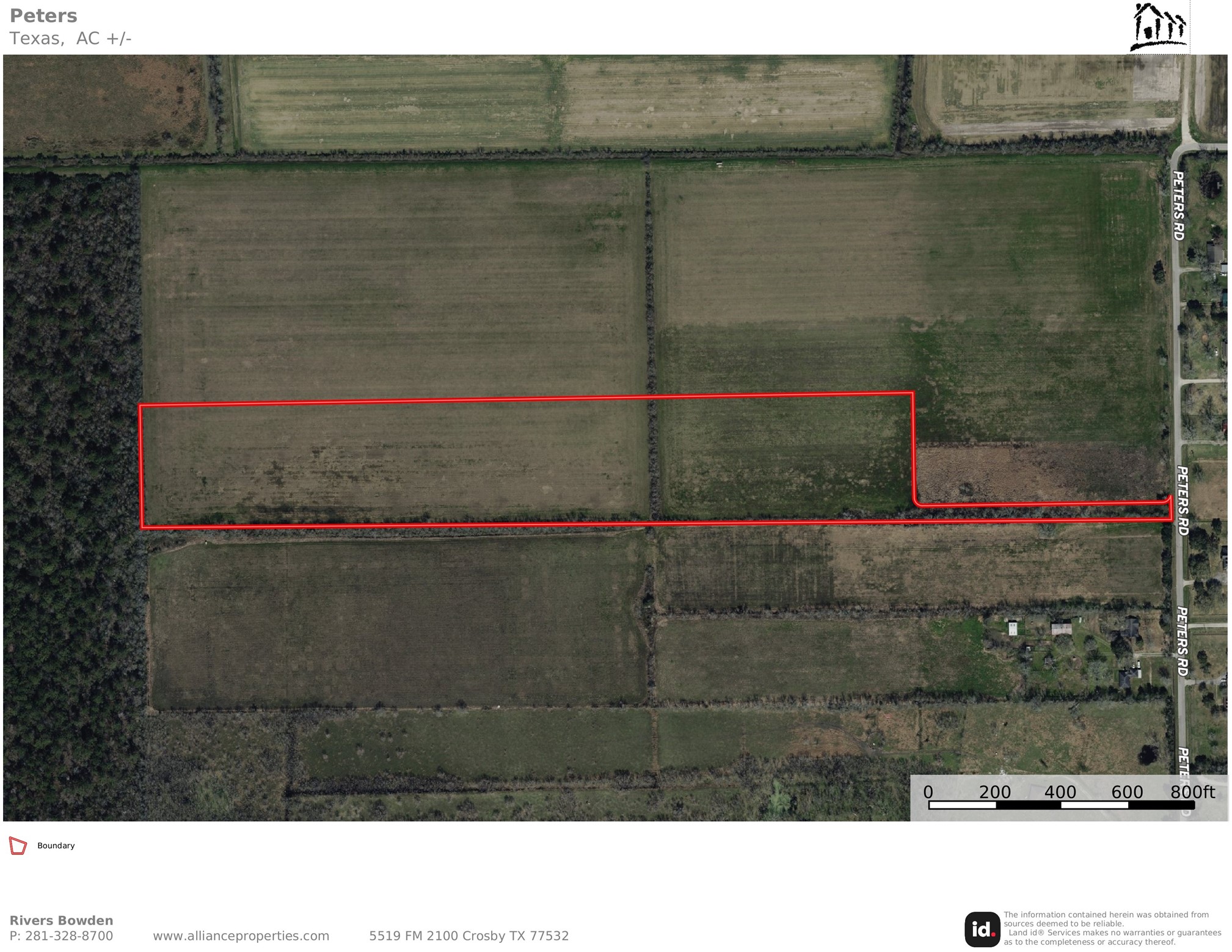 21 acres on Peters