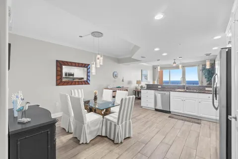 a view of cabinets with white walls