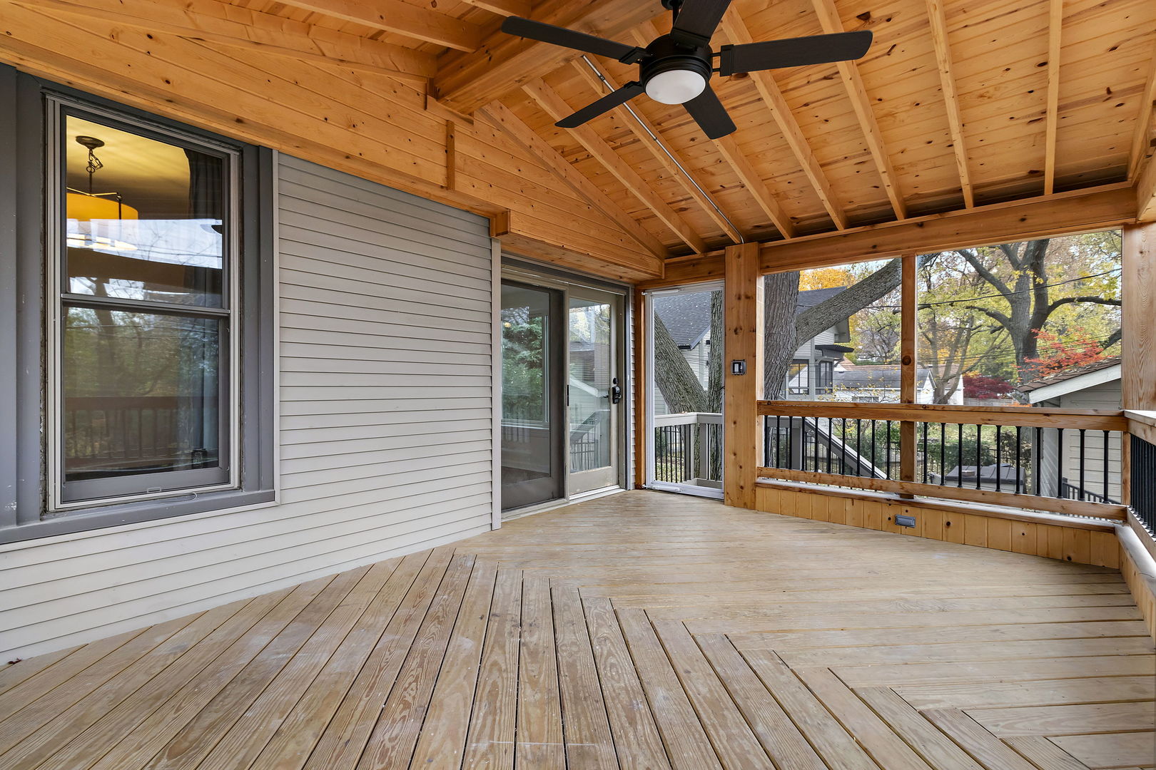116 South West Street Naperville, IL 60540 - Photo 15 of 35 a view of a porch with wooden floor and outdoor space