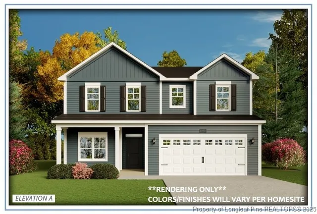 a view of front of house with a yard