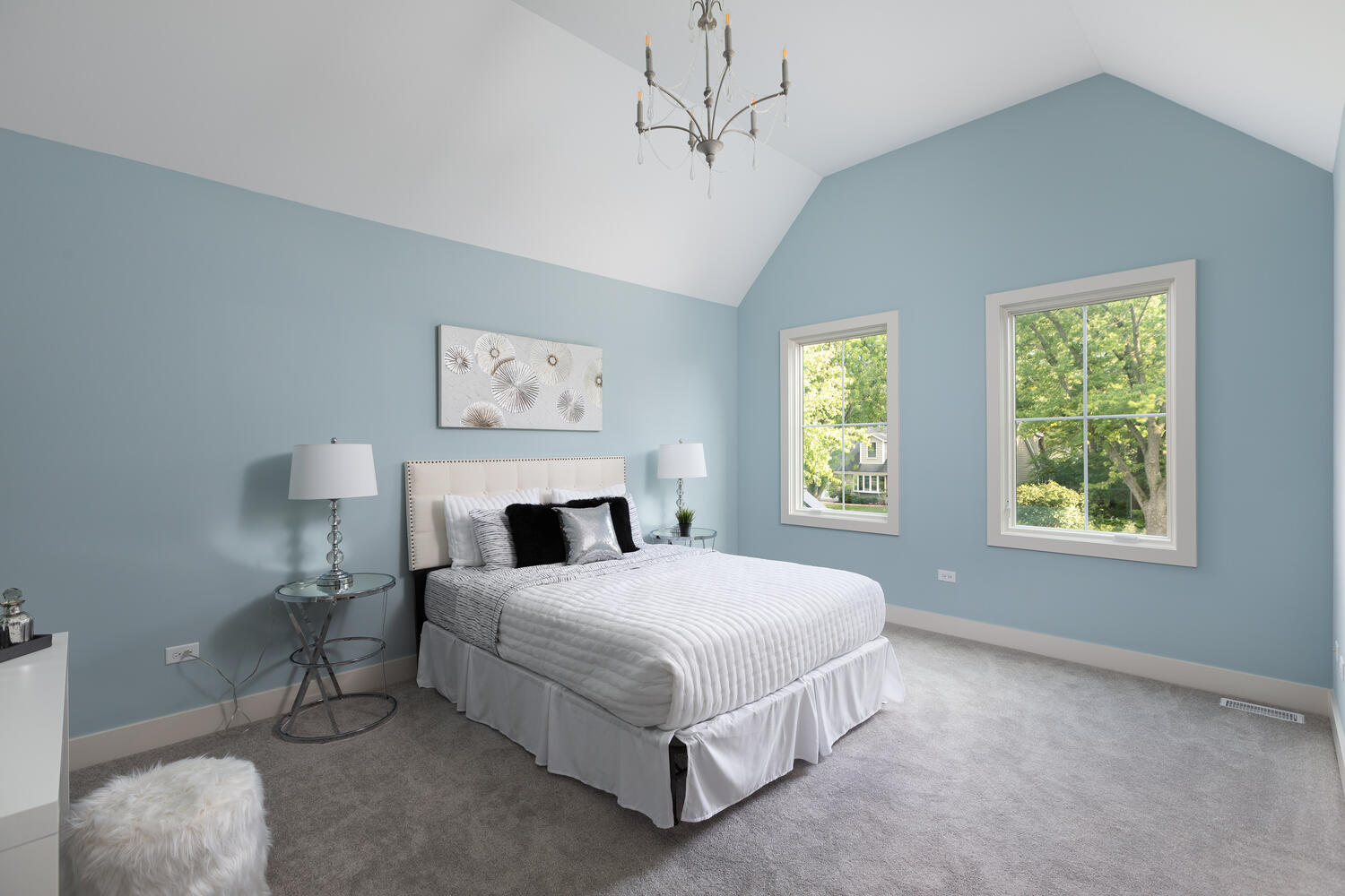 845 Tulip Lane Naperville, IL 60540 - Photo 34 of 40 a bedroom with a bed lamp and a window