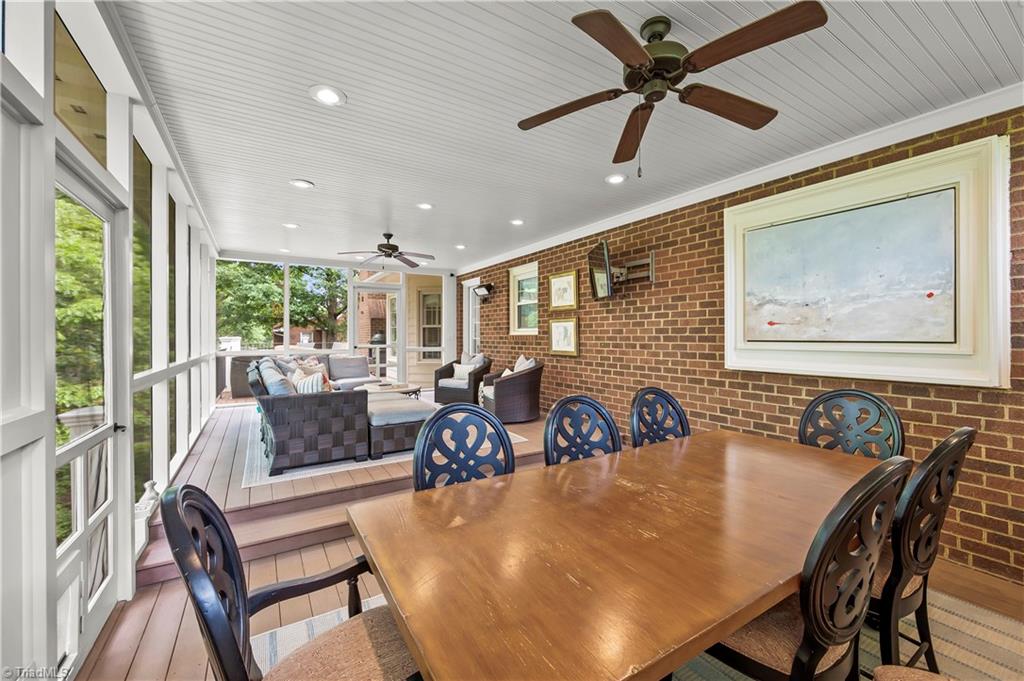 1000 Greenhurst Road Winston-Salem, NC 27104 - Photo 40 of 48 Enjoy the large screen porch, perfect for dining or watching your favorite team play!
