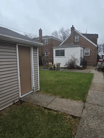 a house view with a garden space