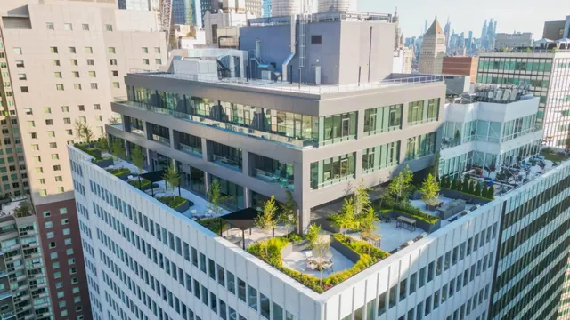 a view of building from balcony